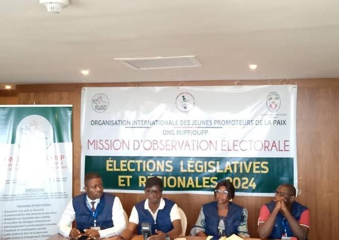 L’ONG Mouvement des Jeunes Promoteurs de la Paix (MJPP) a renforcé dimanche à Lomé les capacités de ses observateurs qui seront déployés sur le terrain