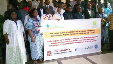 Il se tient depuis lundi à Lomé et ce pour 2 jours un atelier régional sur les politiques, les plans et les directives de Gestion intégrée des risques des inondations et des sécheresses (GIRIS) pour l’Adaptation au changement climatique (ACC) dans le bassin de la Volta