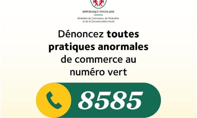 Le ministère du commerce, de l’industrie et de la consommation locale avait pris des mesures pour contrer les pratiques commerciales anormales au Togo. Parmi elles, figure la mise en place d’un numéro vert « 8585 »