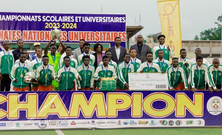 Le championnat universitaire du Togo a connu son apothéose ce jeudi 25 juillet 2024, au stade omnisports de Lomé. Il a vu le sacre de l’équipe masculine de football de l'Université de Lomé (UL) face à son homologue de Kara sur un score de 4 buts à 0.